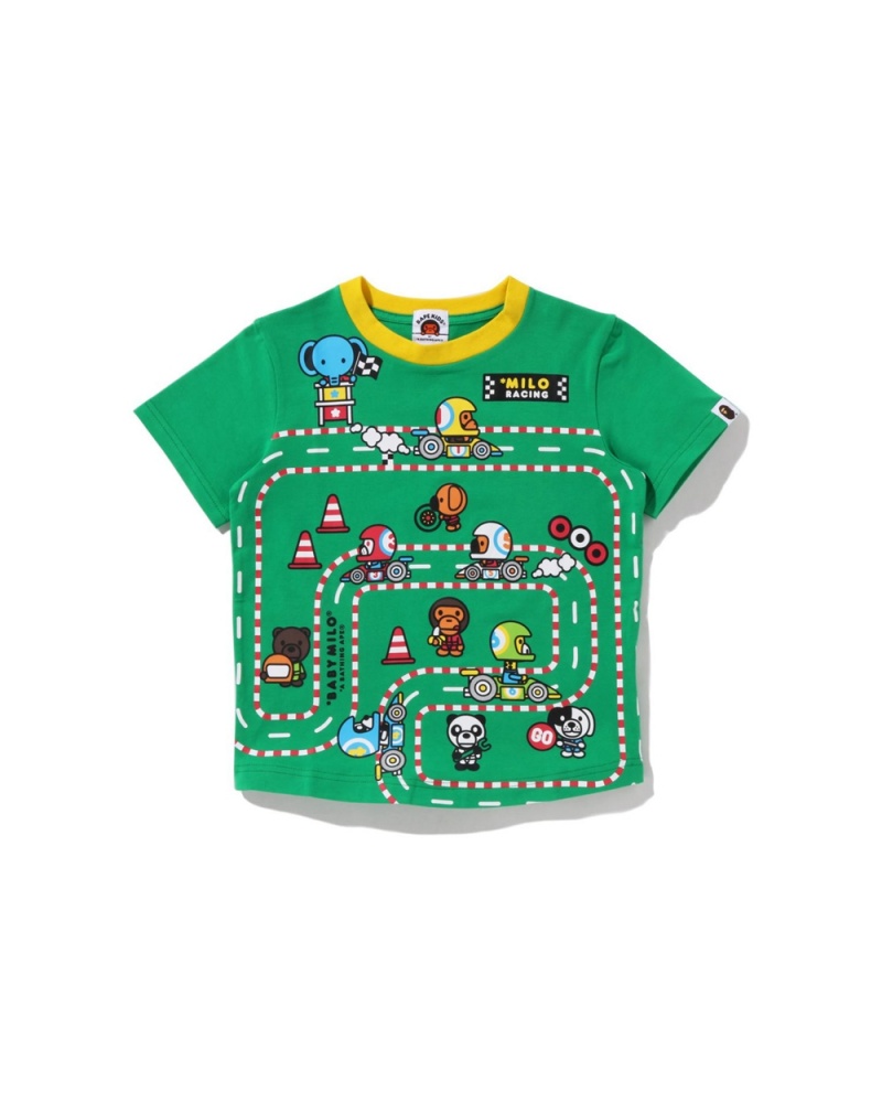 Hauts Bape Baby Milo Racing Big Panel Turquoise Enfant | LLK-27331450